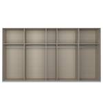 Drehtürenschrank SKØP pure gloss Hochglanz Weiß / Seidengrau - 405 x 222 cm