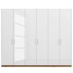 Drehtürenschrank SKØP pure gloss Hochglanz Weiß / Eiche Artisan Dekor - 270 x 222 cm