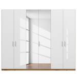 Drehtürenschrank SKØP pure gloss reflect Hochglanz Weiß / Eiche Artisan Dekor - 270 x 222 cm