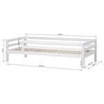 Lit Hoppekids Basic II (2 éléments) Blanc - Bois massif - En partie en bois massif - 98 x 56 x 208 cm