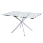 Table Pinza II Verre / Acier - Chrome
