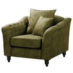 Fauteuil Lovis Microfibre Rica: Vert vieilli