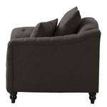 Fauteuil Lovis Geweven stof Jazy: Antracietkleurig