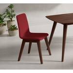 Gestoffeerde stoel Nami (set van 2) Antiek Rood - Notenboomhouten look