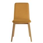 Chaises capitonnées Nami (lot de 2) Terre cuite - Hêtre clair