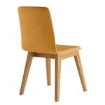 Chaises capitonnées Nami (lot de 2) Terre cuite - Hêtre clair