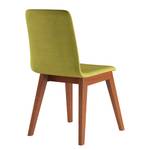 Chaises capitonnées Nami (lot de 2) Vert kiwi - Imitation cerisier