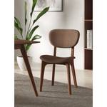 Chaises capitonnées Nadir (lot de 2) Marron tabac - Imitation noyer