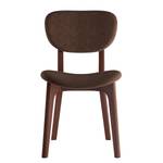 Chaises capitonnées Nadir (lot de 2) Marron tabac - Imitation noyer