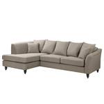 Ecksofa Lovis Webstoff - Webstoff Jazy: Cappuccino - Ottomane davorstehend links