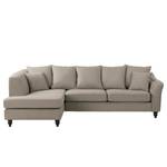 Ecksofa Lovis Webstoff - Webstoff Jazy: Cappuccino - Ottomane davorstehend links