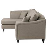 Ecksofa Lovis Webstoff - Webstoff Jazy: Cappuccino - Ottomane davorstehend links