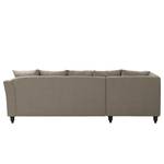 Ecksofa Lovis Webstoff - Webstoff Jazy: Cappuccino - Ottomane davorstehend links