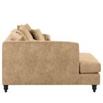 Ecksofa Lovis Microfaser - Microfaser Rica: Beige - Ottomane davorstehend links