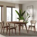 Set per sala da pranzo Nadir (5) Beige - 180 x 90 cm - Effetto nocciolo