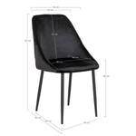 Chaises capitonnées Halley II (lot de 2) Noir