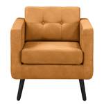 Fauteuil Croom microvezel - Microvezel Zaira: Mosterdgeel - Zonder hocker