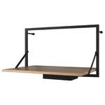 Mensola Legno I inclusa illuminazione Eucalipto massiccio / metallo - eucalipto / nero - Larghezza: 50 cm