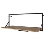 Open wandkast Legno I massief eucalyptushout/metaal - eucalyptushout/zwart - Breedte: 90 cm