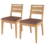 Chaises Elkton (lot de 2) Marron