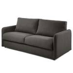 Schlafsofa Jobo Chenille - Chenille Chaja: Dunkelgrau - Breite: 202 cm