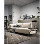 Sofa Matt (3-Sitzer) Flachgewebe Badra: Beige - Tablett