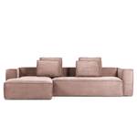 Ecksofa Mandal I Cord - Cordstoff Lole: Mauve - Longchair davorstehend links