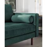 Ecksofa Monza Samt - Samt Juin: Petrol - Breite: 182 cm - Longchair davorstehend links