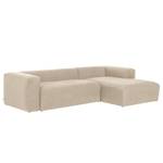 Ecksofa Mandal IV Chenille - Chenille Gratia: Beige - Longchair davorstehend rechts