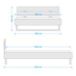 Massief houten bed Gillen II 180 x 200cm