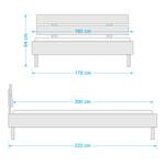 Letto in legno massello Gillen I 160 x 200cm