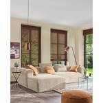 Divano angolare Mandal IV Ciniglia - Ciniglia Gratia: beige - Longchair preimpostata a sinistra