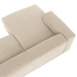 Divano angolare Mandal IV Ciniglia - Ciniglia Gratia: beige - Longchair preimpostata a sinistra