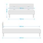 Letto in legno massello Gillen I 180 x 200cm