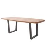 Table Hamton Acacia - Largeur : 200 cm - Métal vintage - Trapézoïdal