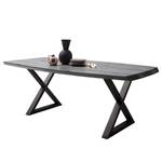 Table Hamton Acacia Gris - Largeur : 180 cm - Anthracite - Forme en X