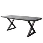 Table Hamton Acacia Gris - Largeur : 180 cm - Anthracite - Forme en X