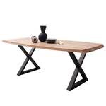 Table Hamton Acacia - Largeur : 200 cm - Anthracite - Forme en X