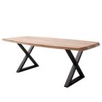 Table Hamton Acacia - Largeur : 220 cm - Anthracite - Forme en X