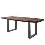 Table Hamton Acacia brun - Largeur : 180 cm - Métal vintage - Forme en U