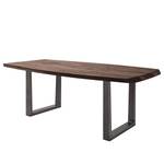 Eettafel Hamton Bruin acaciahout - Breedte: 220 cm - Vintage Metal - U-vorm