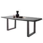 Table Hamton Acacia Gris - Largeur : 220 cm - Métal vintage - Forme en U