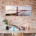 Glazen afbeelding Golden Gate Bridge blauw - 125 x 50 x 0,4 cm