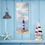 Tableau en verre Phare dans les dunes Bleu - 30 x 80 x 0,4 cm - 30 x 80 cm