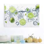 Tableau en verre Citrons frais Blanc - 80 x 30 x 0,4 cm - 80 x 30 cm