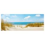 Glazen afbeelding Strand Noordzee beige - 125 x 50 x 0,4 cm - 125 x 50 cm
