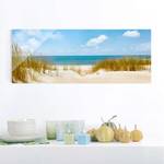 Glasbild Strand an der Nordsee Beige - 125 x 50 x 0,4 cm - 125 x 50 cm