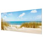 Quadro di vetro Spiaggia Mare del Nord Beige - 125 x 50 x 0,4 cm - 125 x 50 cm