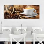 Glazen afbeelding Ochtendkoffie bruin - 125 x 50 x 0,4 cm