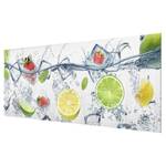 Quadro di vetro Cocktail fruttato Bianco - 80 x 30 x 0,4 cm - 80 x 30 cm